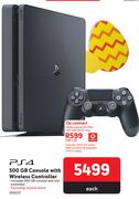 PS4 500GB Console With Wireless Controller 324221-Each