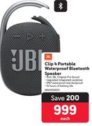 JBL Clip 4 Portable Waterproof Bluetooth Speaker 850005921