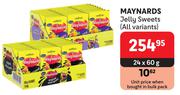 Maynards Jelly Sweets (All Variants)-24 x 60g