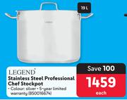 Legend 19Ltr Stainless Steel Professional Chef Stockpot