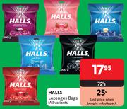 Halls Lozenges Bags (All Variants)-72's Pack