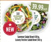 Summer Salad Bowl-430g, Luxury Festive Salad Bowl-340g Each