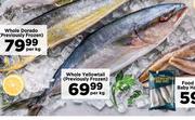 Whole Yellowtail (Previously Frozen)-Per Kg