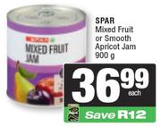 Spar Mixed Fruit Or Smooth Apricot Jam-900g Each