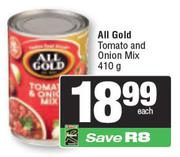 All Gold Tomato And Onion Mix-410g