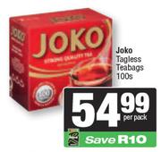 Joko Tagless Teabags-100's Pack