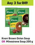 Knorr Brown Onion Soup Or Minestrone Soup-For 3 x 200g