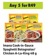 Imana Cook In Sauce Spaghetti Bolognaise/Chicken A-La-King-For 5 x 48g