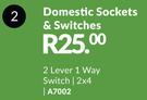 Domestic Sockets & Switches A7002