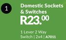 Domestic Sockets & Switches A7011