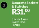Domestic Sockets & Switches A7003
