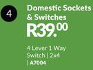 Domestic Sockets & Switches A7004