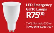LED Emergency GU10 Lamps EMG-DIM-GU10-7W