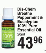 Dis-Chem Breathe Peppermint & Eucalyptus 100% Pure Essential Oil-20ml