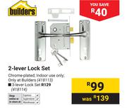 Builders 2 Lever Lock Set 418113