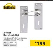   Builders 2 Lever Dove Lock Set