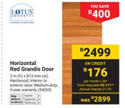Lotus Horizontal Red Grandis Door 34055
