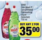 Spar Dish Wash IT Concentrated Dishwashing Liquid(Selected)-2 x 750ml