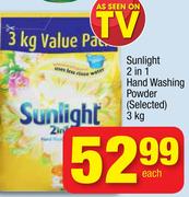 Sunlight 2 In 1 Hand Washing Powder(Selected)-3Kg Each