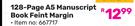 Pen + Gear 128 Page A5 Manuscript Book Feint Margin (667717)