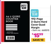 Pen + Gear 192 Page 2 Quire Hard Cover Quad Margin (668513)