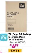 Pen + Gear 72 Page A4 College Exercise Book 17mm Ruled (667727)