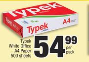 Typek White Office A4 Paper 500 Sheets-Per Pack