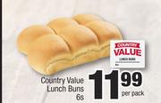 Country Value Lunch Buns-6s Per pack
