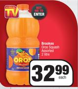 Brookes Oros Squash Assorted-2Ltr Each