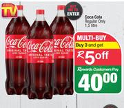 Coca Cola Regular Only-For 3 x 1.5Ltr