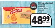 Melrose Or Parmalat Flavoured Processed Cheese Slices Assorted-400g Per Pack