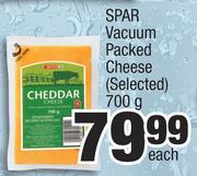 Spar Vacuum Packed Cheese-700g Each