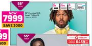 Hisense 58" (147cm) Premium UHD Smart TV 58A7G