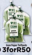 Green Pepper Thriftpacks-For 3
