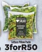 Lettuce Pillow Packs-For 3