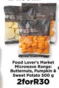 Food Lover's Market Microwave Range: Butternuts, Pumpkin & Sweet Potato-2 x 500g