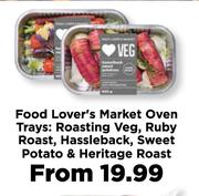 Food Lover's Market Oven Trays: Roasting Veg, Ruby Roast, Hasseleback, Sweet Potato & Heritage Roast