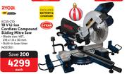 Ryobi 18V Li-Ion Cordless Compound Sliding Mitre Saw XCSS-210-Each