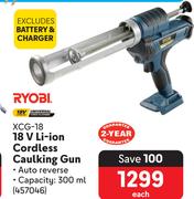 Ryobi 18V Li-Ion Cordless Caulking Gun XCG-18