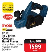 Ryobi 18V Li-Ion Cordless Hand Planer XP-18-Each