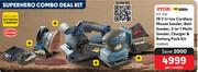 Ryobi 18V Li-Ion Cordless Mouse Sander,Belt Sander,3In1 Multi Sander,Charger & Battery Pack Kit