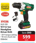 Ryobi 12V Li-Ion Handyline Driver Drill HLD-120-Each