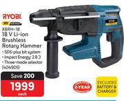 Ryobi 18V Li-Ion Brushless Rotary Hammer XBRH-18