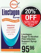 Linctagon Sugar & Alcohol Free Infection Support Syrup- 150ml
