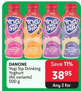 Danone Yogi Sip Drinking Yoghurt (All Variants)-For Any 2 x 500g