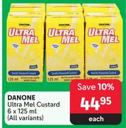 Danone Ultra Mel Custard (All Variants)-6 x 125ml