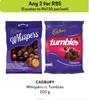Cadbury Whispers Or Tumbles-For Any 2 x 200g