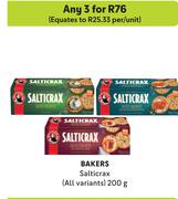 Bakers Salticrax (All Variants)-For Any 3 x 200g