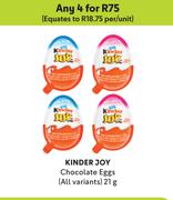 Kinder Joy Chocolate Eggs (All Variants)-For  Any 4 x 21g