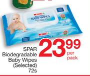 Spar Biodegradable Baby Wipes-72s Per Pack